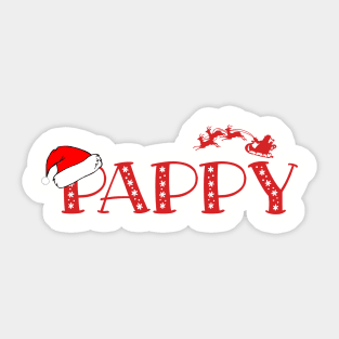 Christmas Family Name "Pappy" Photo Design Shirt Sticker